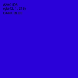 #2A01D8 - Dark Blue Color Image