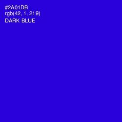 #2A01DB - Dark Blue Color Image