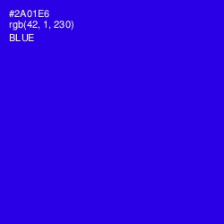 #2A01E6 - Blue Color Image