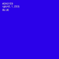 #2A01E9 - Blue Color Image