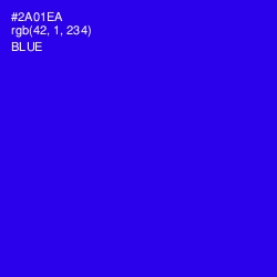 #2A01EA - Blue Color Image