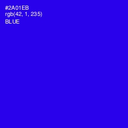 #2A01EB - Blue Color Image