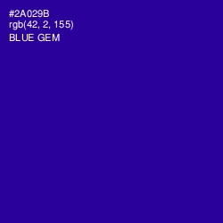 #2A029B - Blue Gem Color Image