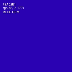 #2A02B1 - Blue Gem Color Image