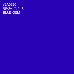 #2A02B5 - Blue Gem Color Image