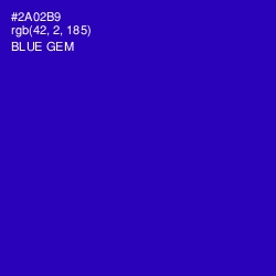 #2A02B9 - Blue Gem Color Image