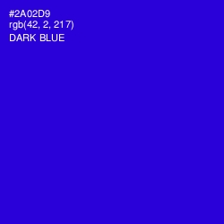 #2A02D9 - Dark Blue Color Image