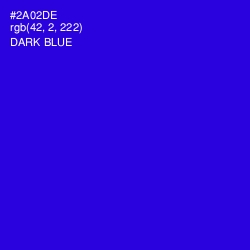 #2A02DE - Dark Blue Color Image