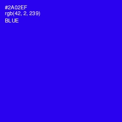 #2A02EF - Blue Color Image
