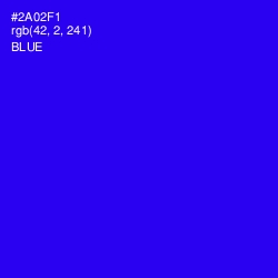 #2A02F1 - Blue Color Image