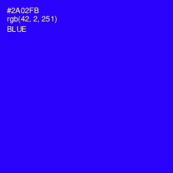 #2A02FB - Blue Color Image