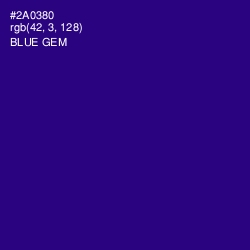 #2A0380 - Blue Gem Color Image