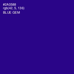 #2A0588 - Blue Gem Color Image