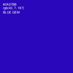 #2A07BB - Blue Gem Color Image