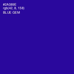 #2A089E - Blue Gem Color Image