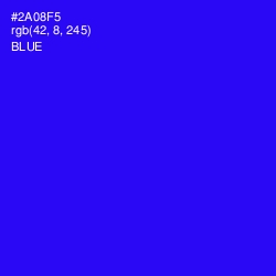 #2A08F5 - Blue Color Image