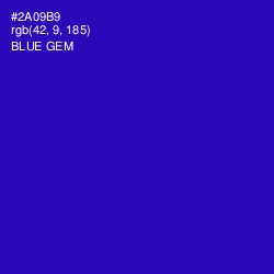 #2A09B9 - Blue Gem Color Image