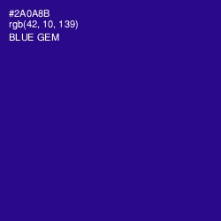 #2A0A8B - Blue Gem Color Image