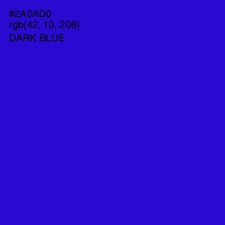 #2A0AD0 - Dark Blue Color Image