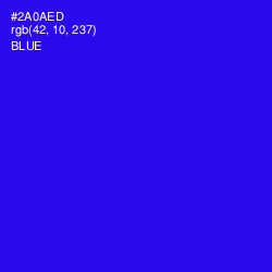 #2A0AED - Blue Color Image