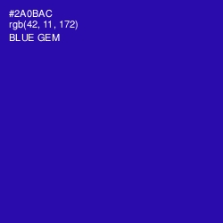 #2A0BAC - Blue Gem Color Image