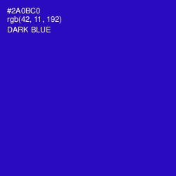#2A0BC0 - Dark Blue Color Image