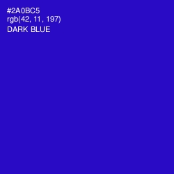 #2A0BC5 - Dark Blue Color Image