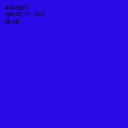 #2A0BE7 - Blue Color Image