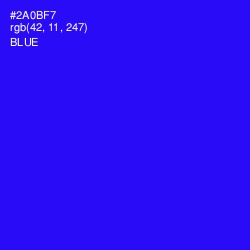 #2A0BF7 - Blue Color Image