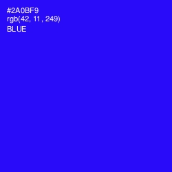 #2A0BF9 - Blue Color Image