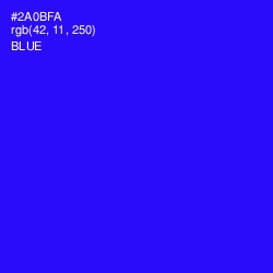 #2A0BFA - Blue Color Image