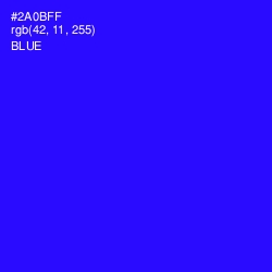 #2A0BFF - Blue Color Image