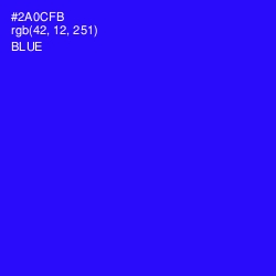 #2A0CFB - Blue Color Image