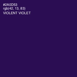 #2A0D53 - Violent Violet Color Image