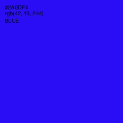 #2A0DF4 - Blue Color Image