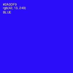 #2A0DF9 - Blue Color Image