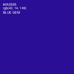 #2A0E95 - Blue Gem Color Image