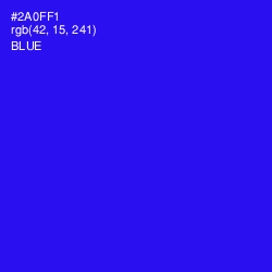#2A0FF1 - Blue Color Image