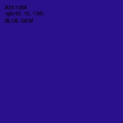 #2A108A - Blue Gem Color Image