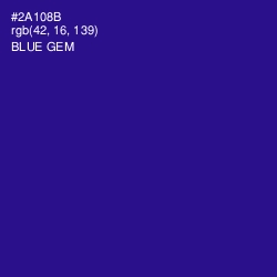 #2A108B - Blue Gem Color Image