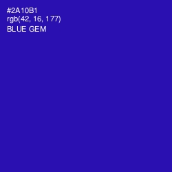 #2A10B1 - Blue Gem Color Image