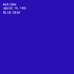 #2A10B4 - Blue Gem Color Image