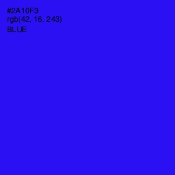 #2A10F3 - Blue Color Image