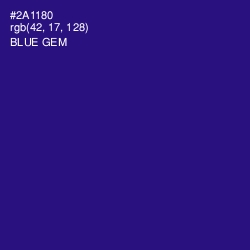 #2A1180 - Blue Gem Color Image