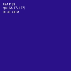#2A1189 - Blue Gem Color Image