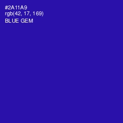 #2A11A9 - Blue Gem Color Image