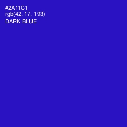 #2A11C1 - Dark Blue Color Image