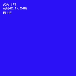 #2A11F6 - Blue Color Image