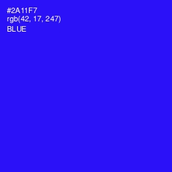 #2A11F7 - Blue Color Image