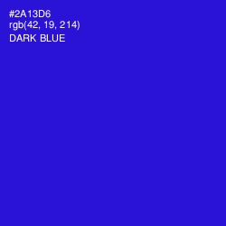 #2A13D6 - Dark Blue Color Image